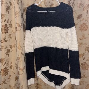 Rue21 Black and White Striped Sweater